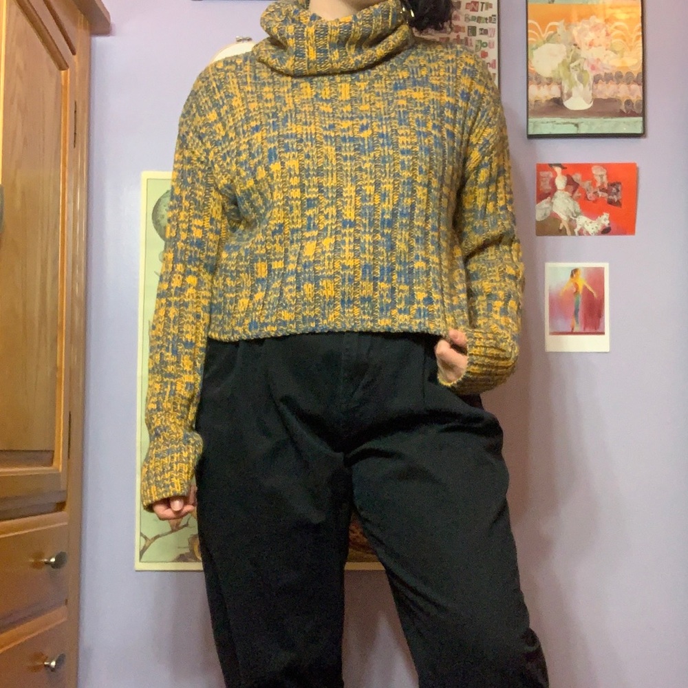 Cropped Turtleneck Sweater